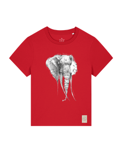 bio-female-medium fit-tshirt-elefant-sttw172-erdbeere-front