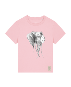 bio-female-medium fit-tshirt-elefant-sttw172-flamingo-front