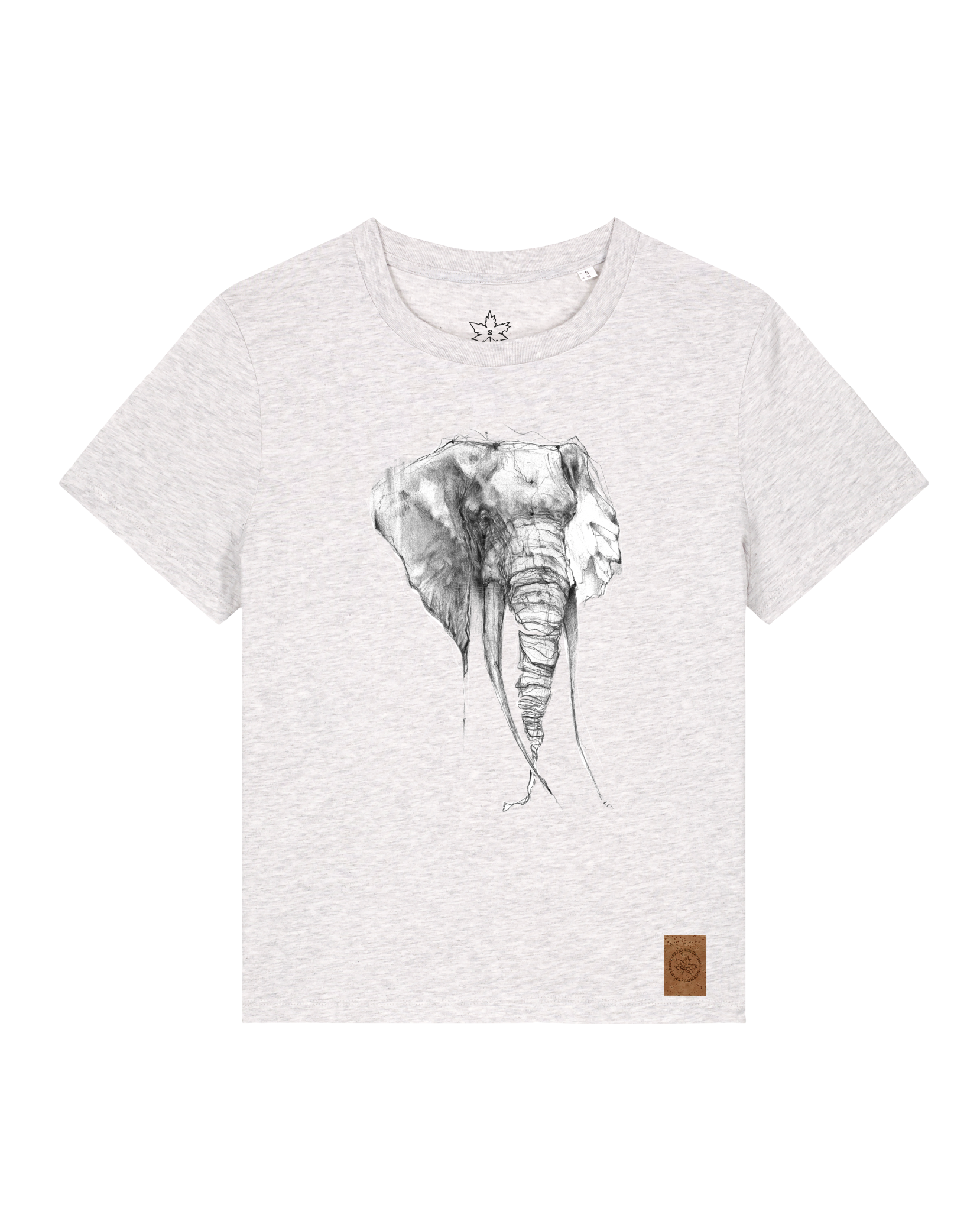 bio-female-medium fit-tshirt-elefant-sttw172-rennmaus-front