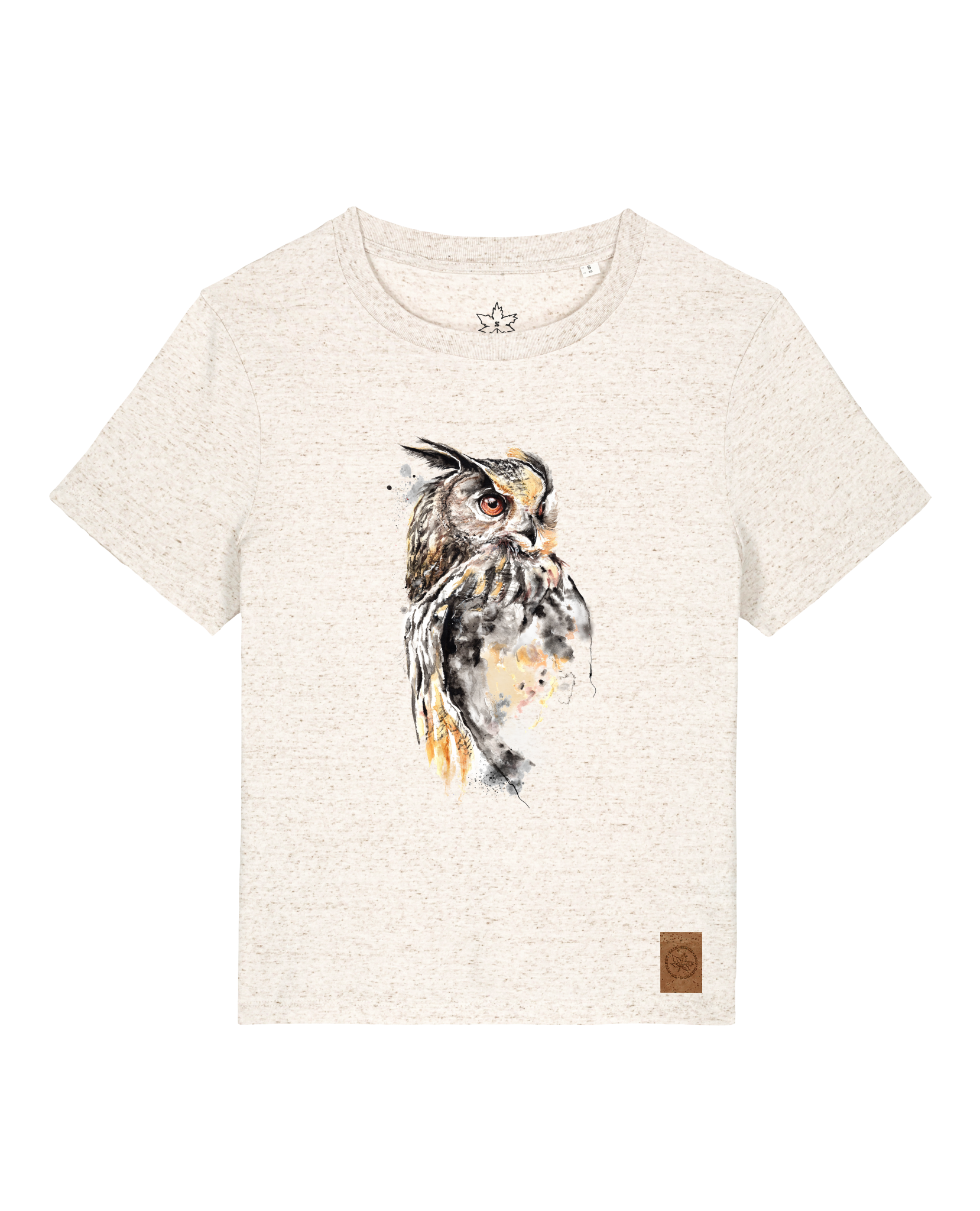 bio-female-medium fit-tshirt-eule-sttw172-elbsandstein-front