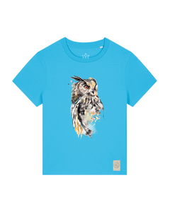 bio-female-medium fit-tshirt-eule-sttw172-wasserblau-front