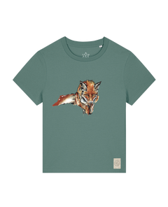 bio-female-medium fit-tshirt-fox views-sttw172-blautanne-front