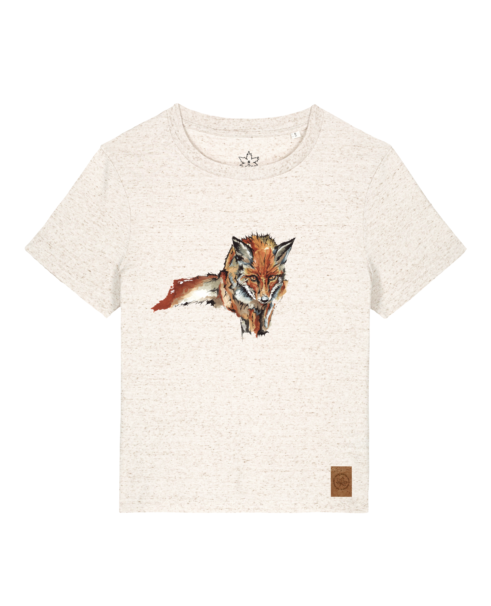 bio-female-medium fit-tshirt-fox views-sttw172-elbsandstein-front