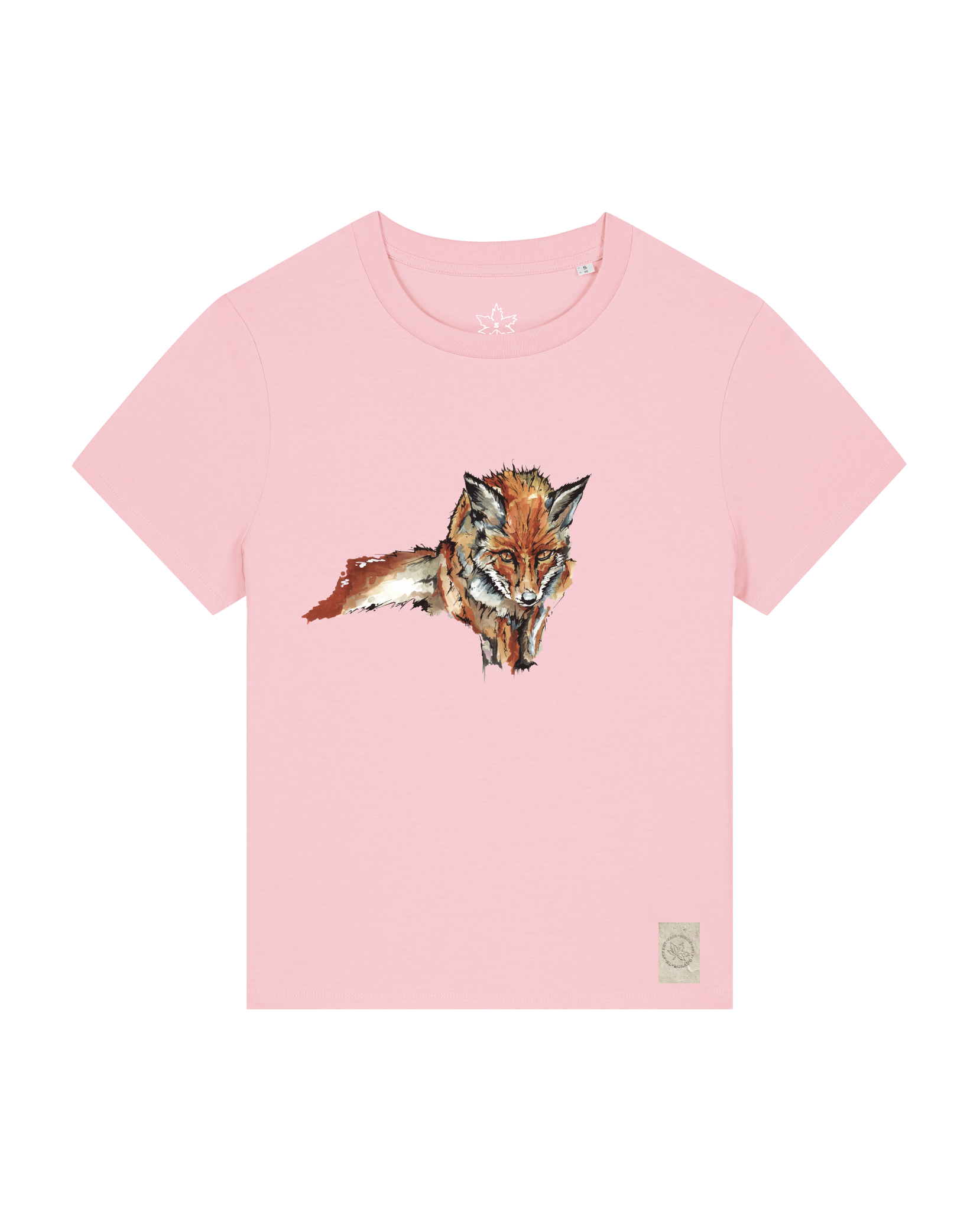 bio-female-medium fit-tshirt-fox views-sttw172-flamingo-front
