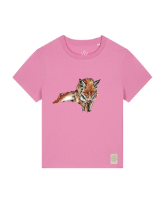 bio-female-medium fit-tshirt-fox views-sttw172-kaugummi-front