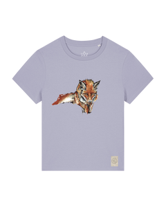 bio-female-medium fit-tshirt-fox views-sttw172-lavender-front