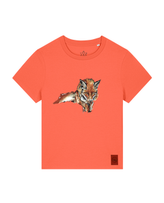 bio-female-medium fit-tshirt-fox views-sttw172-mandarine-front