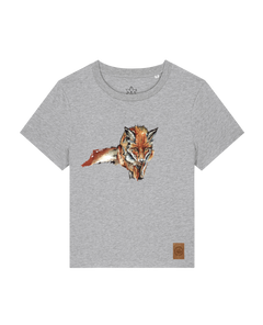 bio-female-medium fit-tshirt-fox views-sttw172-mausgrau-front