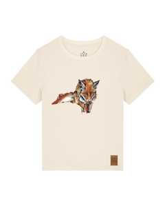 bio-female-medium fit-tshirt-fox views-sttw172-natur-front