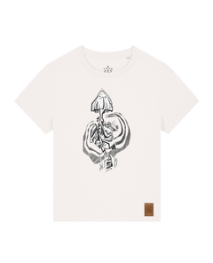 bio-female-medium fit-tshirt-frosch auf pilz-sttw172-bio ei-front