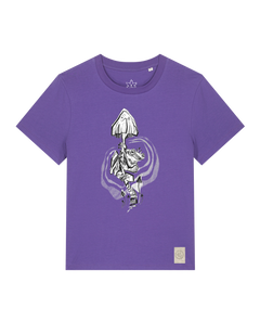 bio-female-medium fit-tshirt-frosch auf pilz-sttw172-blaukraut-front