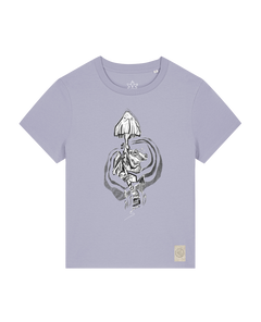 bio-female-medium fit-tshirt-frosch auf pilz-sttw172-lavender-front