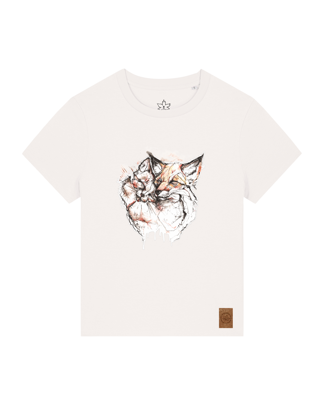 bio-female-medium fit-tshirt-fuchspaar-sttw172-bio ei-front