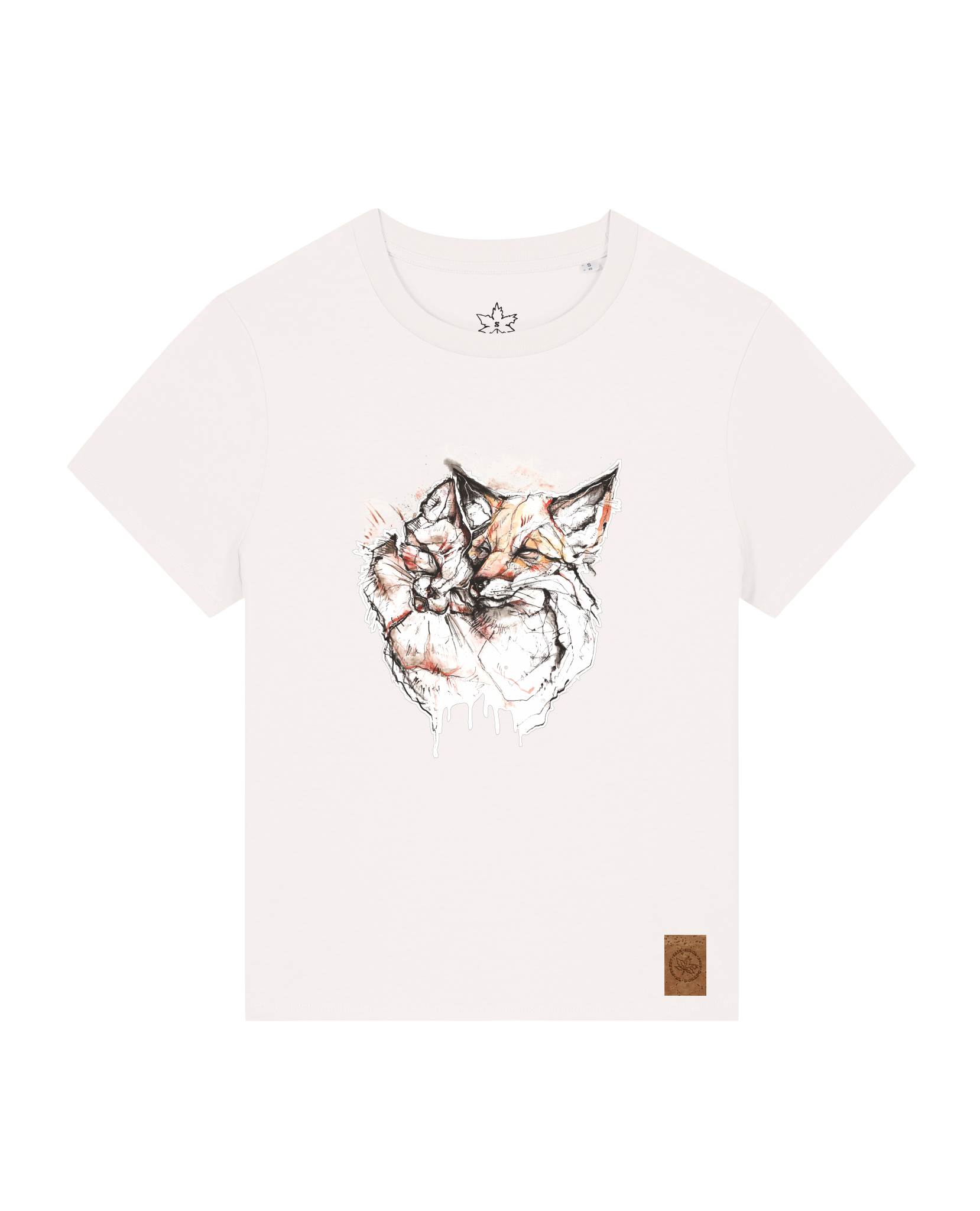 bio-female-medium fit-tshirt-fuchspaar-sttw172-bio ei-front