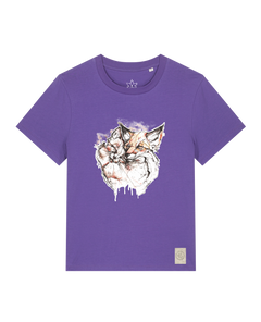 bio-female-medium fit-tshirt-fuchspaar-sttw172-blaukraut-front