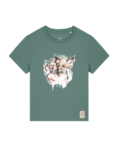 bio-female-medium fit-tshirt-fuchspaar-sttw172-blautanne-front
