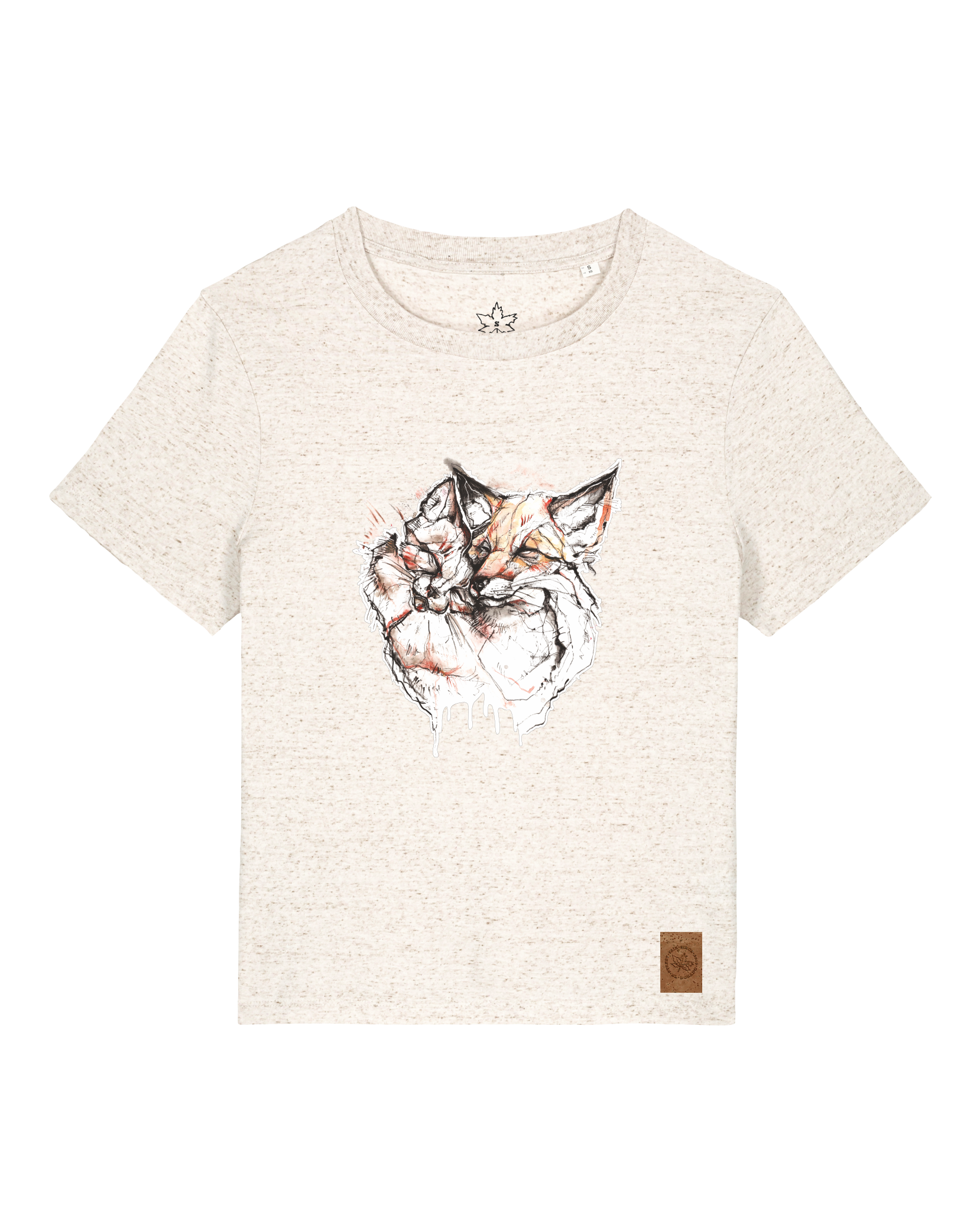 bio-female-medium fit-tshirt-fuchspaar-sttw172-elbsandstein-front