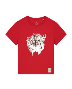 bio-female-medium fit-tshirt-fuchspaar-sttw172-erdbeere-front