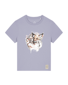 bio-female-medium fit-tshirt-fuchspaar-sttw172-lavender-front