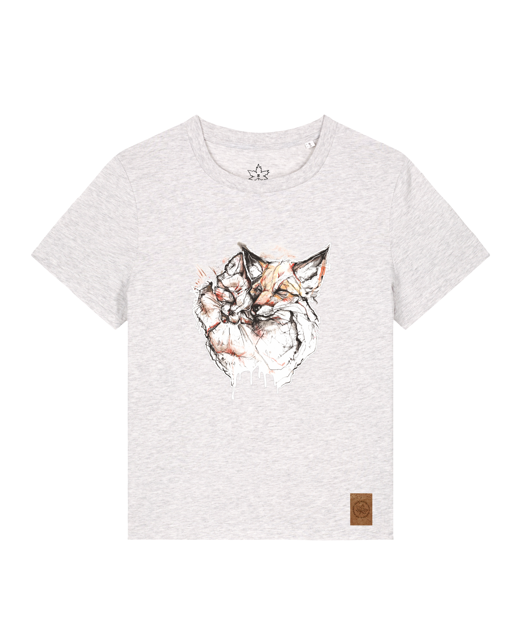 bio-female-medium fit-tshirt-fuchspaar-sttw172-rennmaus-front