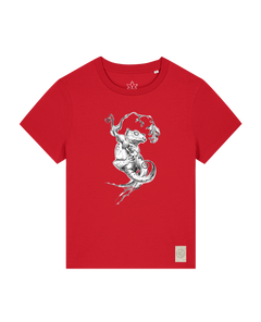 bio-female-medium fit-tshirt-gecko-sttw172-erdbeere-front