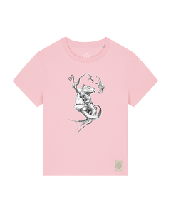 bio-female-medium fit-tshirt-gecko-sttw172-flamingo-front