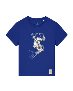bio-female-medium fit-tshirt-gecko-sttw172-kornblume-front