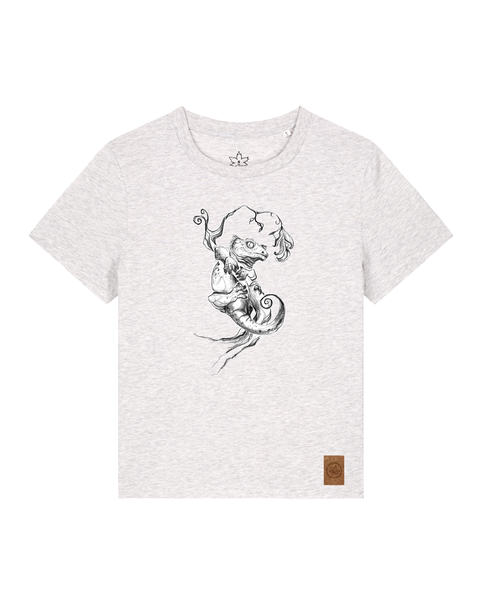 bio-female-medium fit-tshirt-gecko-sttw172-rennmaus-front