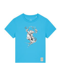 bio-female-medium fit-tshirt-gecko-sttw172-wasserblau-front
