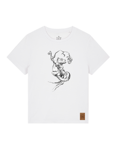 bio-female-medium fit-tshirt-gecko-sttw172-weiß-front