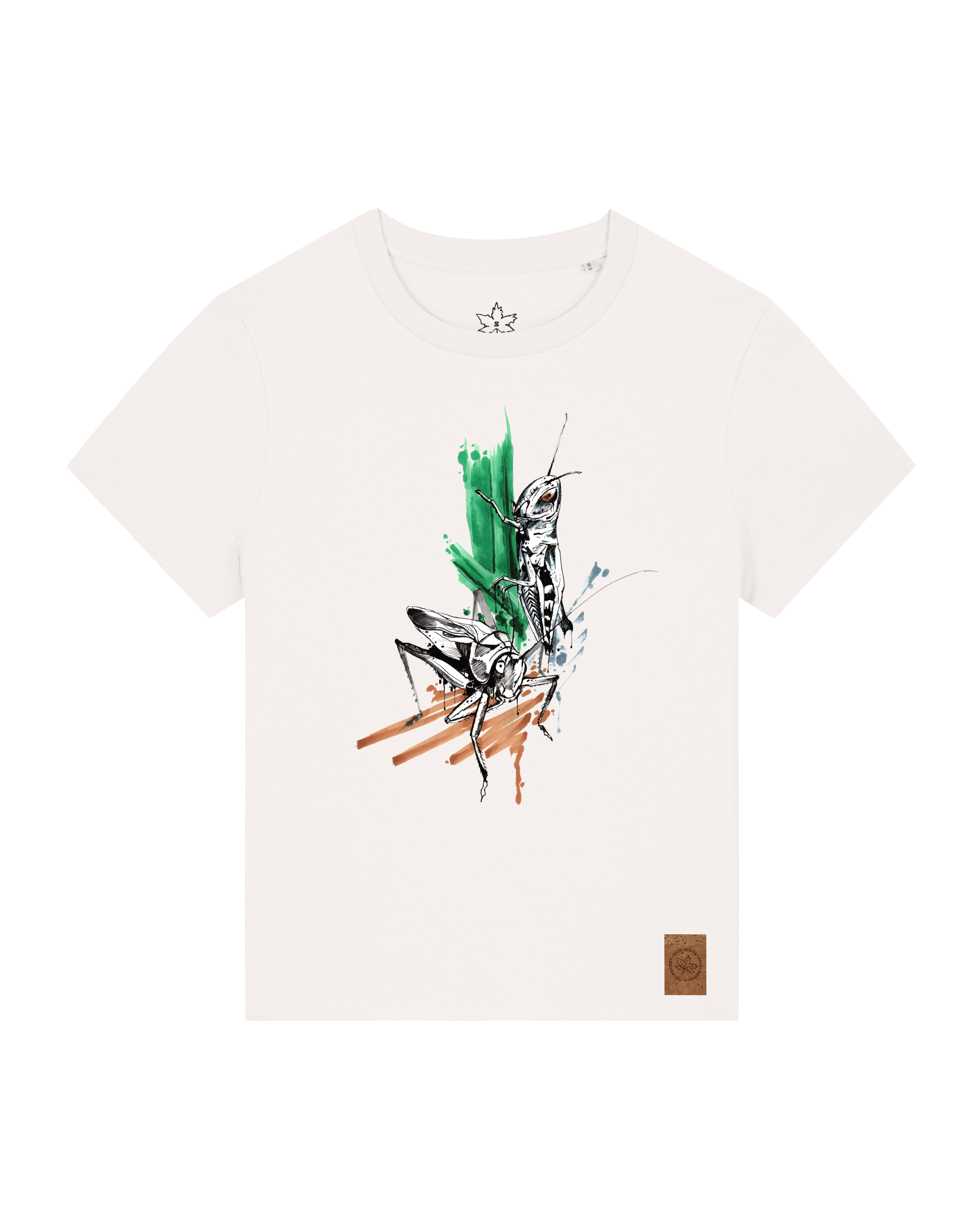 bio-female-medium fit-tshirt-grassland population-sttw172-bio ei-front