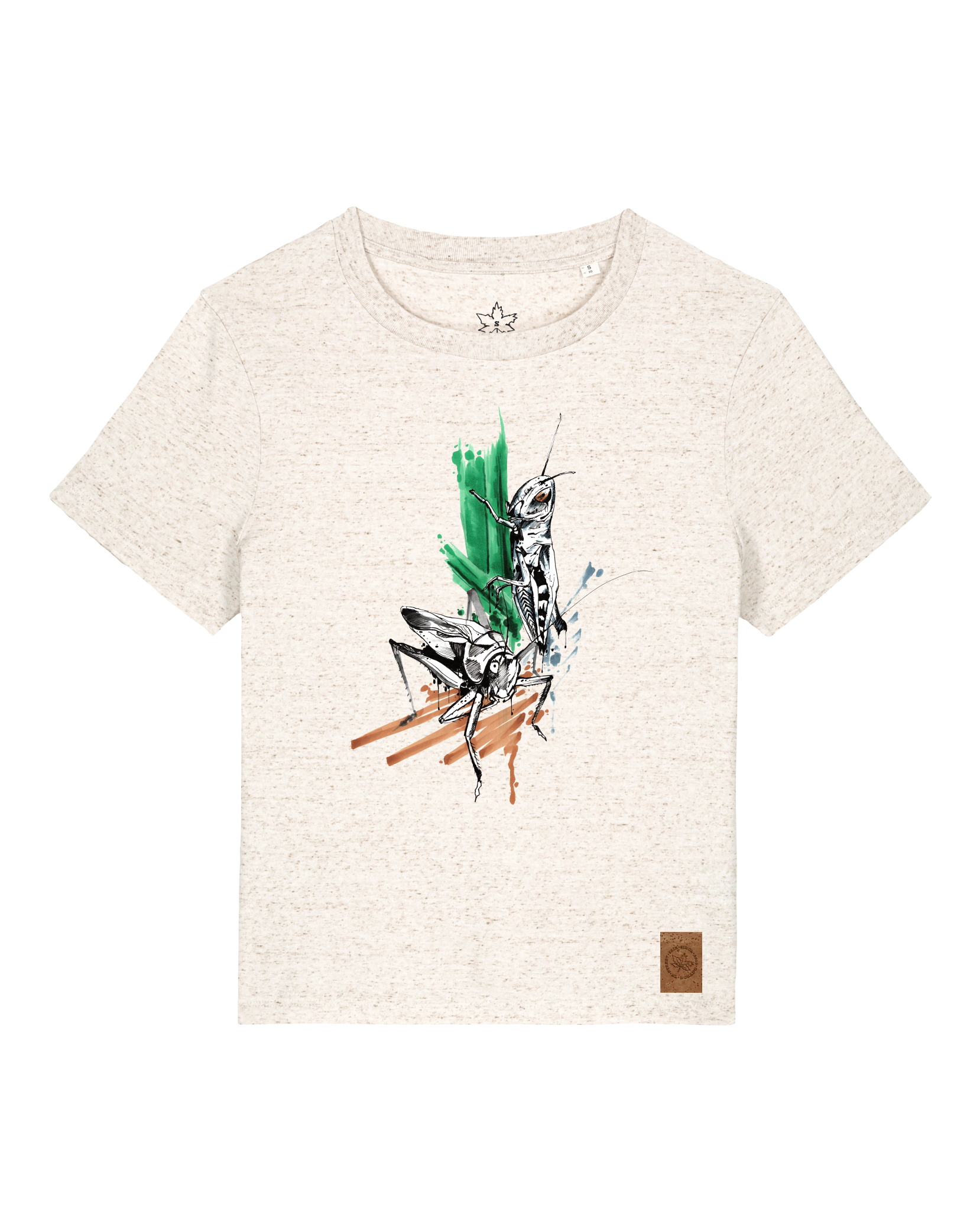 bio-female-medium fit-tshirt-grassland population-sttw172-elbsandstein-front