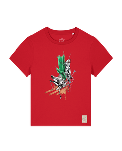 bio-female-medium fit-tshirt-grassland population-sttw172-erdbeere-front