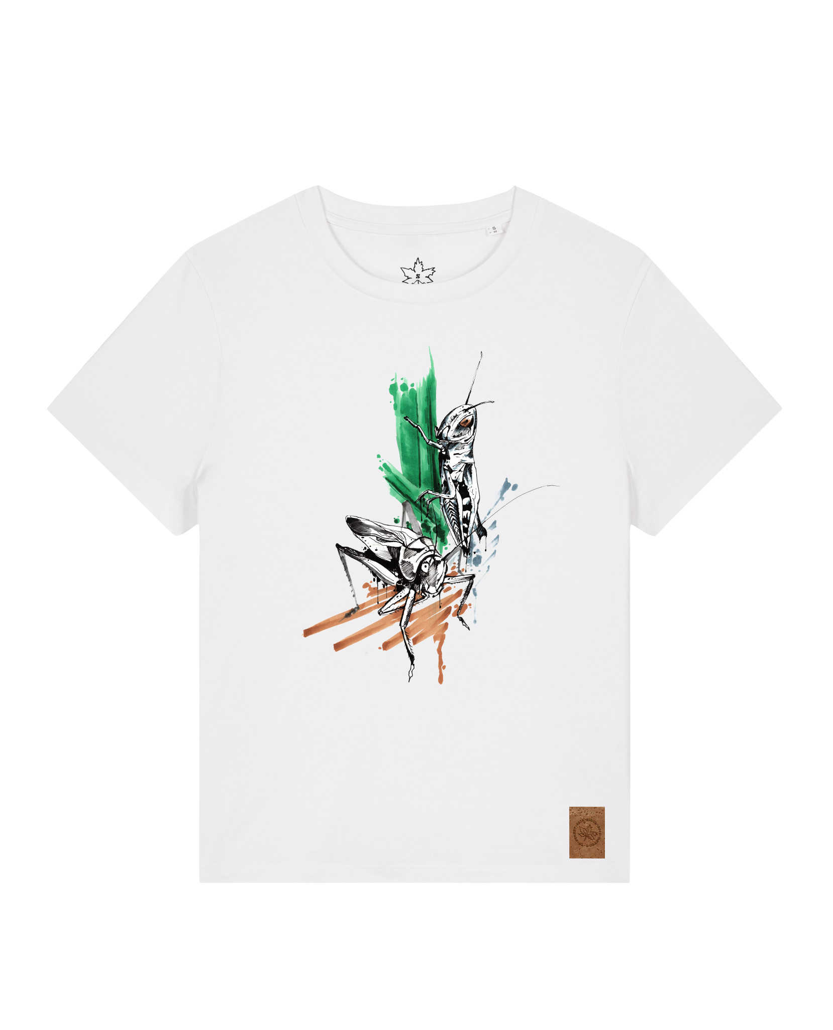 bio-female-medium fit-tshirt-grassland population-sttw172-weiß-front