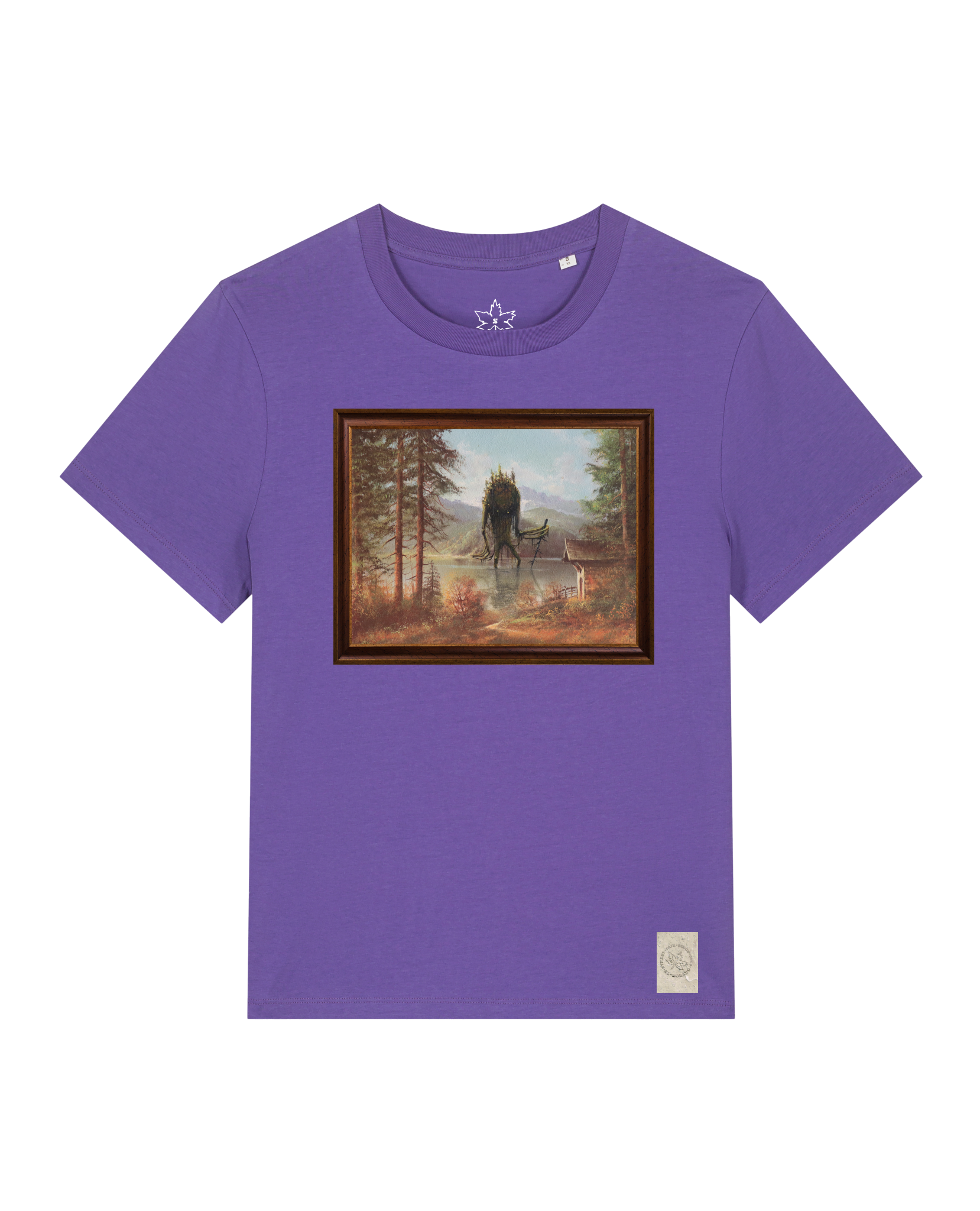 bio-female-medium fit-tshirt-herbst im riesengebirge-sttw172-blaukraut-front