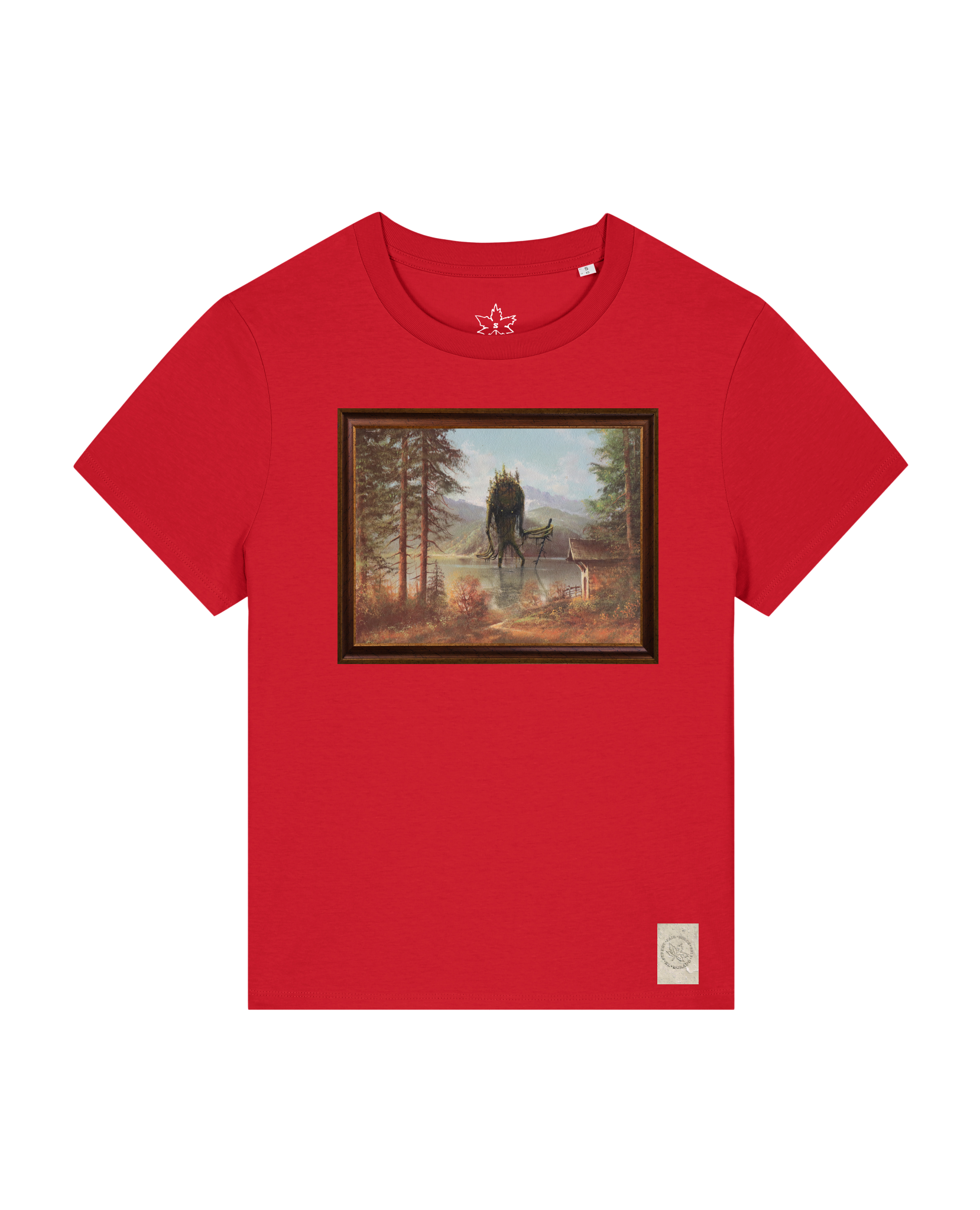 bio-female-medium fit-tshirt-herbst im riesengebirge-sttw172-erdbeere-front