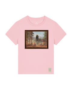 bio-female-medium fit-tshirt-herbst im riesengebirge-sttw172-flamingo-front