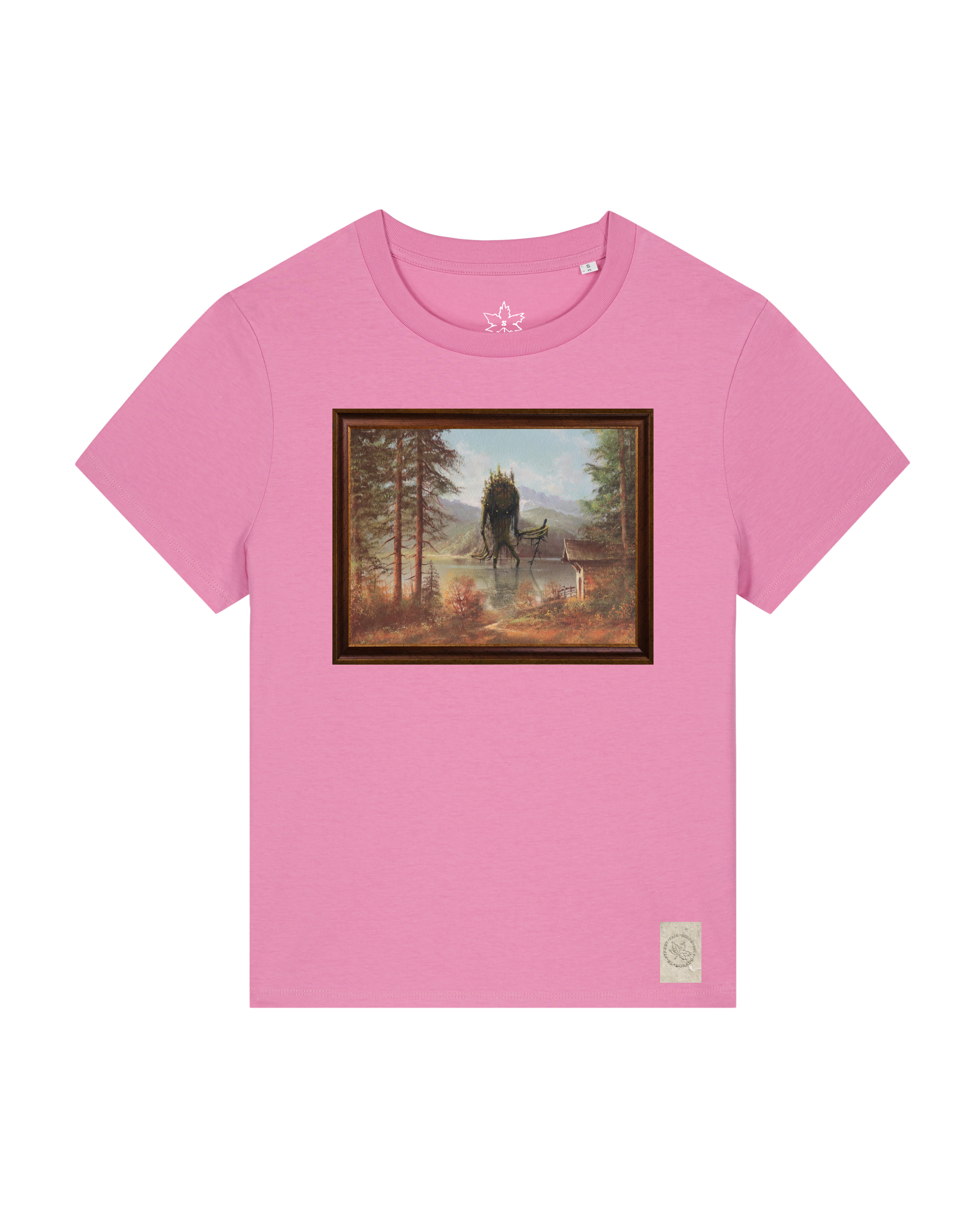 bio-female-medium fit-tshirt-herbst im riesengebirge-sttw172-kaugummi-front