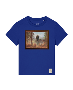 bio-female-medium fit-tshirt-herbst im riesengebirge-sttw172-kornblume-front
