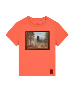 bio-female-medium fit-tshirt-herbst im riesengebirge-sttw172-mandarine-front