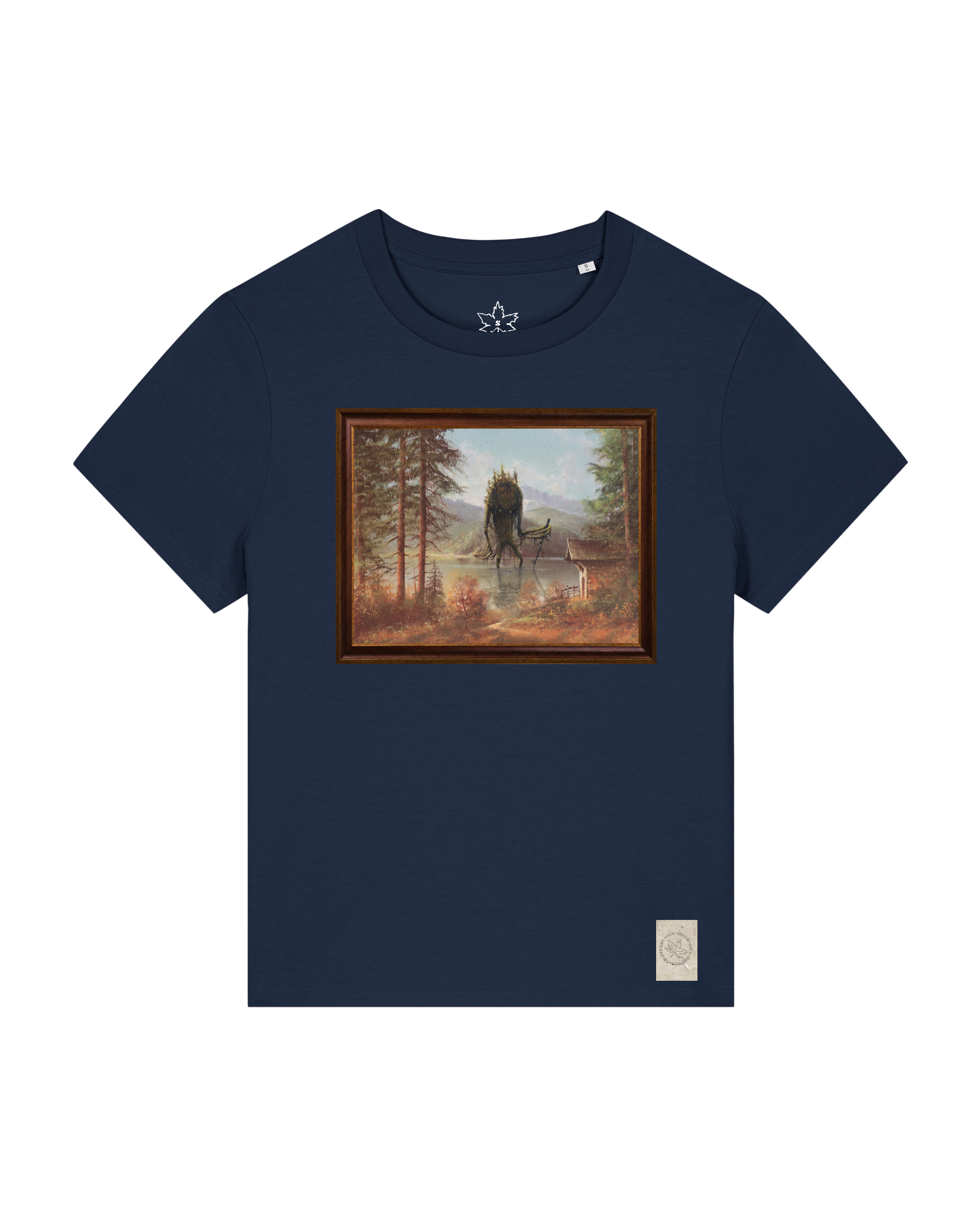 bio-female-medium fit-tshirt-herbst im riesengebirge-sttw172-marine-front