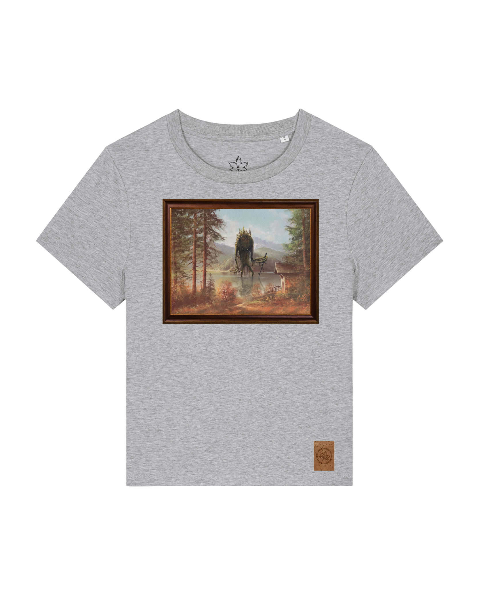 bio-female-medium fit-tshirt-herbst im riesengebirge-sttw172-mausgrau-front