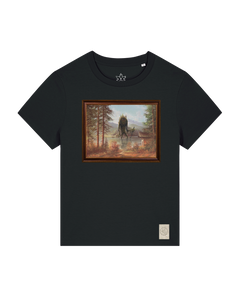 bio-female-medium fit-tshirt-herbst im riesengebirge-sttw172-schwarz-front