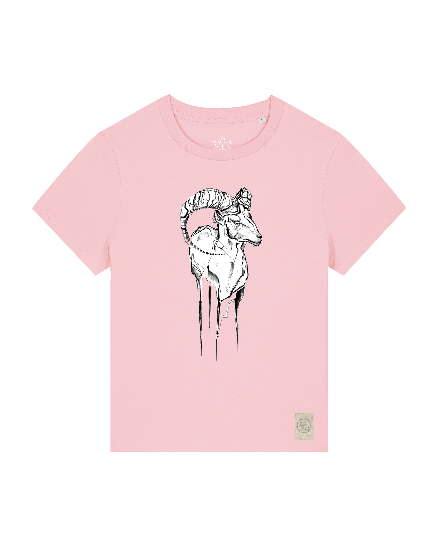 bio-female-medium fit-tshirt-ibex-sttw172-flamingo-front