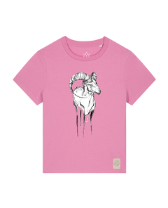 bio-female-medium fit-tshirt-ibex-sttw172-kaugummi-front