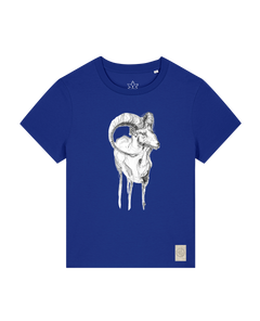 bio-female-medium fit-tshirt-ibex-sttw172-kornblume-front