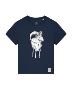 bio-female-medium fit-tshirt-ibex-sttw172-marine-front