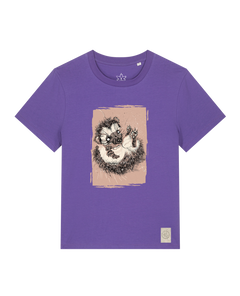 bio-female-medium fit-tshirt-igel-sttw172-blaukraut-front