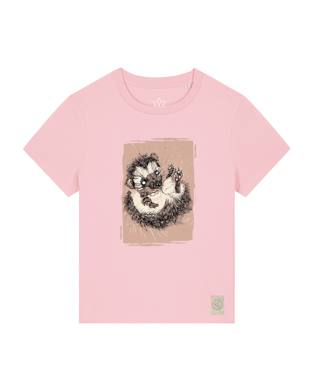 bio-female-medium fit-tshirt-igel-sttw172-flamingo-front