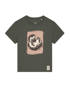bio-female-medium fit-tshirt-igel-sttw172-grunkohl-front